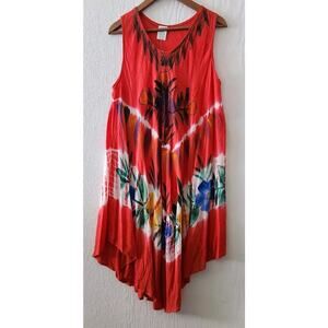 Sita Women Multicolor Floral Asymmetrical Casual Summer Dress One Size